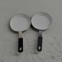 Small 5" MEGA COCINA red & white metal single Egg Frying Cooking Pan 2PCS