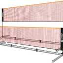 Stainless Steel Portable Badminton Net Set Foldable/extendable Poles, 20 FT