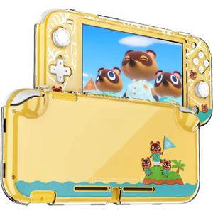 DLseego Protective Case for Switch Lite, Clear Hard PC Case Cover Split Design Shockproof Anti-Scratch Shell Accessories for Switch Lite and Joycon Controller (Green)