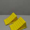 PR1ME Wheel Chocks with Non-Slip Base for RV & Trailer. 2 Pack Heavy Duty Wheel Chock with Bright Yellow. Lightweight Wheel Stoppers for Cars Camper Trucks RVs, Fit for Most Tyre Sizes