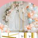 Pureegg Gold Metal Arch Backdrop Stand Set of 3 (7.2ft & 6.0ft & 6.0ft), Wedding Balloon Arch Stand with Stable Base, Backdrop Frame & Cover for Party, Birthday, Graduation, Photo Booth, Easy Assembly