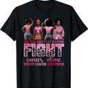 Sisters Don't Let Sisters Fight Cancer Alone Breast Cancer T-Shirt (Black, XXXL)
