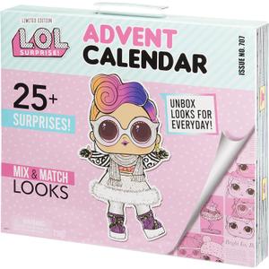 L.O.L. Surprise! Advent Calendar with 25+ Surprises Including a Collectible Doll with Mix and Match Outfits, Shoes, and Accessories - Great Holiday Gift for Kids