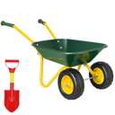 VIVOHOME Kids Wheelbarrow Children Garden cart with Toddler Gardening Tool Set Child Wheel Barrel Outdoor Indoor Toys Gift Green