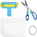 Paper Crimper Tool, 9" Pinking Shears, 100 Sheets Glossy Thin Inkjet Paper 8.5 x 11 Inches with Double Sided Tape for Chip Bags Crafting for Inkjet Printer, DIY Crafts Arts, Scrapbooking (White Photo Paper)