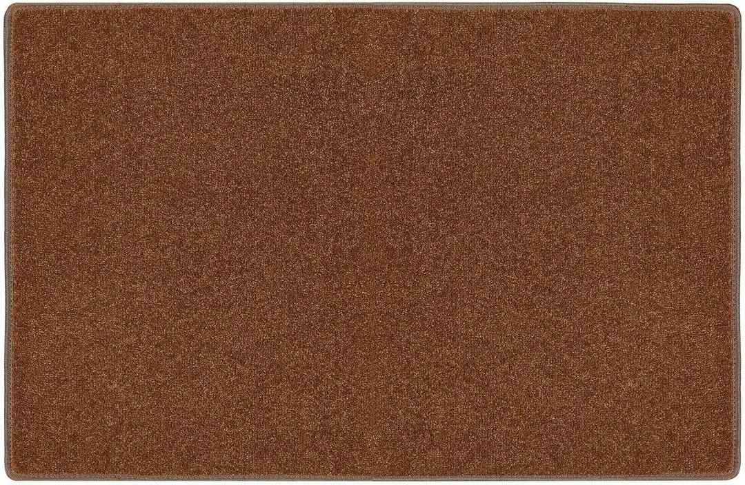 PURE ERA Carpet Stair Tread Landing Mat Tape Free Self Adhesive Non Slip Skid Resistant Indoor Doormat Area Rug Floor Mat for Kitchen Bathroom Workstations Washable Rectangle 2' X 3' , Brown 