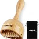 ONUEMP Wooden Therapy Cup with Roller, Wood Therapy Massage Tools, Maderoterapia Kit Colombiana, Fascia Roller for Body Shaping, Lymphatic Drainage, Cellulite Remover, Muscle Relief