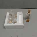 3 Pcs Gingerbread Nutcracker Figures Christmas Resin Nutcracker Figurines Holding Christmas Cookies, Gingerbread Men and Candy, Soldier Xmas Centerpieces Decor for Winter Table Party Favors