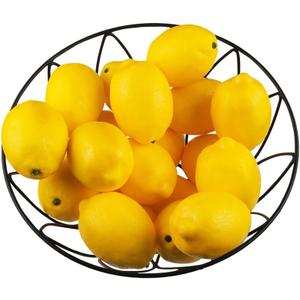 Toopify 20pcs Yellow Artificial Lemons,Fake Fruit Lemons Artificial Lifelike Simulation Lemon for Home House Kitchen Party Decoration (Yellow-9.2g)