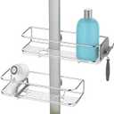 simplehuman Adjustable Shower Caddy, Stainless Steel and Anodized Aluminum