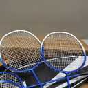 HIRALIY Badminton Rackets Set for Backyards, Lightweight Badminton Set of 2/4, Includ Rackets, Birdies, 1 Carrying Bag, Outdoor Games for Adults Family Kids Beginners