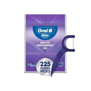 OralB Glide Peppermint Dental Floss Picks with Arctic Peppermint Oil Flavor, 75 Count, Pack of 3