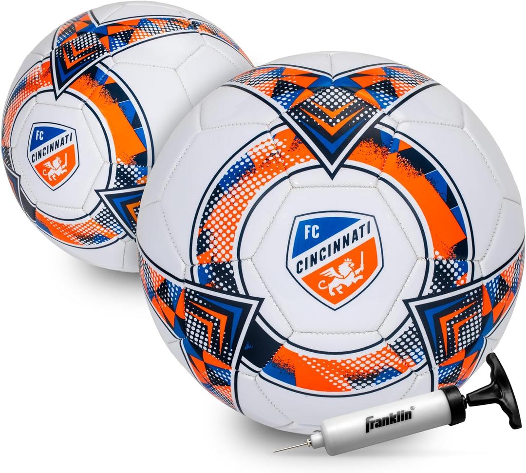 Franklin Sports Official MLS Team Soccer Balls - Official Size 5 Soccer Balls - Regulation Size + Weight Soccer Ball for Kids + Adults - Boys + Girls Soccer Ball - Air Pump Included