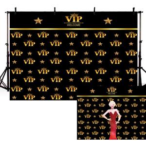 8x6FT VIP Photography Backdrop Red Carpet Event Backdrop for Star Catwalks Stage Photography Background Cine Film Show Booth Celebrity Activity Portrait Party Banner Wallpaper
