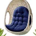 Patio Egg Chair Cushion Replacement, Button Tufted Thick Outdoor Swing Chair Cushion with High Elasticity PP Cotton and Skin-Friendly Fabric, Hammock Cushion for Porch Furniture (Only Cushion)