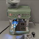 Amaste Espresso Machine with Grinder, 15 Bar Espresso Machine with Steam Wand for Latte and Cappuccino, 68Oz Water Tank, Pre-Infuse Brewing, Espresso Coffee Maker for Home Use, Barista Kit, Green