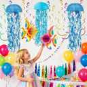 Under The Sea Party Decorations Set & Hanging Jellyfish Paper Lanterns,Mermaid Birthday Decor Supplies for Ocean Theme Party,Baby Shower,Wedding,Classroom&Nautical Events