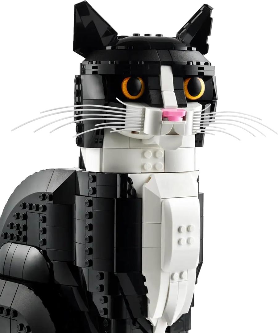 Whiskers for Lego 21349 Ideas Tuxedo or Lego 21376 Ideas Orange Cats Snap-in Accessory - Compatible with Model 21349 or 21376 (Whiskers Only, Not The Building Block Kit) (Classic Edition)
