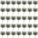 TIHOOD 35PCS Artificial Green Pine Needles Branches - Small Twigs Stems Picks - Fake Greenery for Christmas Garland Wreath Embellishing and Home Holiday Garden Decoration
