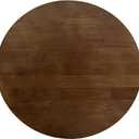 QLLY Solid Wood Table Top, Solid Board Replacement Desktop, One-Piece Wood Tabletop, Universal Countertop for Table and Workstation (Dark Walnut, 27.5"/70cm Round)
