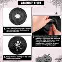 KatchOn, Hanging Ghosts Halloween Decor - Pack of 10 | Xtralarge Indoor Halloween Hanging Decorations, Ghost Garland Decorations, Paper Lanterns, Hanging Paper Fans | Spooky Hanging Decorations (White and Orange)