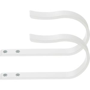 Matte White Curtain Drapery Holdbacks,2Pcs Solid Aluminum U Shaped Wall Mounted Curtain Tiebacks