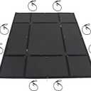 SPIDER Pickup Truck Bed Tarp (71 W x 76 L) - Heavy Duty Black Solid Waterproof Cargo Net Cover - Detachable Quick Adjust Tie Downs - Fits Short Bed (5'6") and Trailers