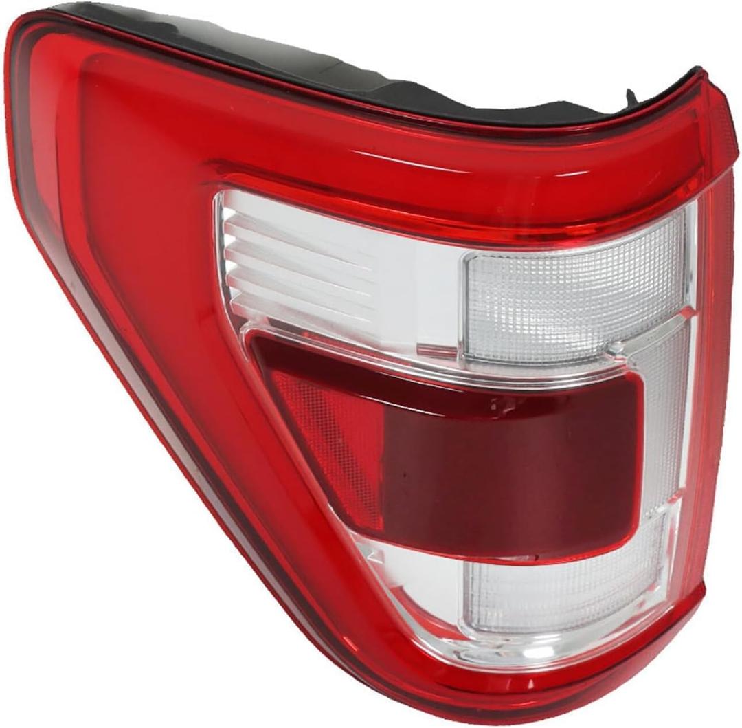 LABLT Tail Light Assembly Repalcement for 2021 2022 2023 F150 Driver Left Side Rear w/Blind Spot White Frame Taillights ML34-13B505-CA