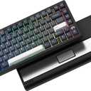 Womier RD75 Pro 75% Wireless Gaming Keyboard, Quick Release Aluminum Keyboard, QMK/VIA Tri-Mode Mechanical Key Board Custom Hot Swappable with RGB Creamy for Windows/Mac/PC (Black)