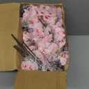 Tigeen 36 Pcs Artificial Cherry Blossom Flower Silk Cherry Blossom Branches 15.7 Inch Fake Floral Branches Bundles Faux Flower Stems for Vase Home Wedding Table Centerpiece (Pink)