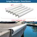 Dock Bumpers, 12 Feet /16 Feet /24 Feet /32 Feet Full Protection Boat Dock Bumpers for Edging, Dock Fender for Straight Edge and Side, Includes Mounting Screws, Black Gray White Orange Blue, 24FTx3.2INx2.2IN