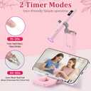 Handheld UV Nail Light with Stand, Mini Hand Held Nail Lamp with LED Display, Rechargeable Flash Cure Nail Lamp, Settings 20/60s Timer, Small Nail UV Light for Gel Nails Polish Home DIY, Pink