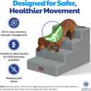 AKC 4-Step Pet Stairs Durable, Non-Slip Steps for Small Dogs and Cats, Washable Cover, Simple No-Tool Assembly, Supports Up to 50 lbs