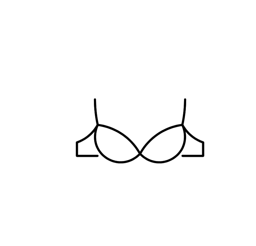 Women 2 Piece Bra  (Black, XXXL)