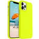 AOTESIER Shockproof Designed for iPhone 12 Pro Max Case, Liquid Silicone Phone Case with [Soft Anti-Scratch Microfiber Lining] Drop Protection 6.7 inch Slim Thin Cover, Neon