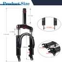 12 Inch Front Suspension Fork,Compatible with 10'' 12'' Wheel,Scooter Fork Suit with E Bikes,Electric Scooters, Electric Bicycles, Motorcycles and Mountain Bikes