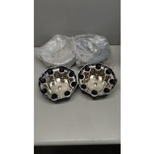(Set of 4) Chrome Wheel Center Caps 8 Lugs Compatible with Select 16 Inch Van & Truck - Replacement 15039489, 15039488, 9597169, 9597170