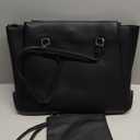 RAINSMORE Laptop Bag for Women 15.6 Inch Work Tote Bags Waterproof Computer Bags Leather Professional Laptop Purse Womens Laptop Briefcase Large Handbag for Office Teacher Travel, Black