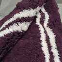 PURRUGS Bathroom Rug Non-Slip Machine Washable 30" x 46", Super Absorbent and Quick Dry Shaggy Microfiber Bath Mat, Extra Soft and Plush Bath Rug for Bathtub, Shower, and Sink, Purple