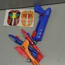 LJZJ 3 Pack Airplane Launcher Toys, 2 Flight Modes LED Foam Glider Catapult Plane, Outdoor Flying Toy for Kids, Birthday Gifts for Boy Girl 3+ Year Old, B-Day Party Supplies