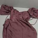 Summer Satin Flutter Sleeve Wedding Guest Dresses for Women Sweetheart Neckline Cutout Tie Back Midi Cocktail Dress 8