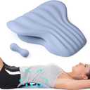 RESTCLOUD Back Stretcher for Back Pain Relief, Lower Back Stretcher Back Stretching Cushion, Lumbar Stretcher Device Helps with Spinal Stenosis Herniated Disc Sciatica Nerve (Haze Blue)