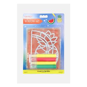 Creativity for Kids Window Art Fun Fruits - Paint and Decorate 2 Suncatchers, Create Your Own Window Art for Kids 2 Pack