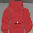 Malier Dog Winter Coat, Windproof Dog Cold Weather Coats with Real Pocket, Winter Extra Warm Pet Coat Fleece Jacket Reflective Clothes for Small Medium Large Dogs and Puppy (Red, Medium)