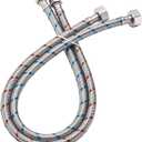 Faucet Supply Lines 24" Stainless Steel Braided Water Supply Line - 3/8" Female Compression Thread x 1/2" I.P. Female Straight Thread Faucet Hose Connector x 2 Pcs (1 Pair)