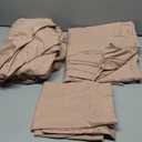 Thread Count-6Pcs Bed Sheet Set 100% Cotton Bed Sheets Taupe Twin Sheets Set, Long Staple Cotton Sheets, Fits Mattress Upto 18" Deep Pocket, Bedsheet and Pillowcase, Bedding Set