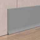 Peel and Stick Baseboard Trim, 6 Inch Rubber Baseboard Vinyl Wall Base, Flexible Baseboard Molding Trim, Adhesive Baseboard Trim Rubber Cover Base(60Ft, Grey)