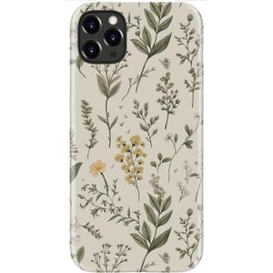 LUMARKE for iPhone 12 Pro Case/iPhone 12 Case Cute - Wireless Charging Compatible - Soft Silicone + Hard Shell - Trendy Floral Design - Glossy Phone Cover for Women - Floral Whisper