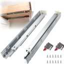 1 Pair 18 Inch Undermount Drawer Slides, Self Soft Close Full Extension Drawer Rails Concealed Drawer Runners Adjustable Locking Devices Mounting Brackets Screws Included