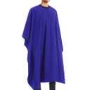 Barber Cape for Men-Waterproof Large Hair Cutting Cape-Professional Styling Adults Self Haircut Apron,Hair Salon Nylon Blue Capes, with Adjustable Snap Closure,Barber & Home Use & Gift Giving L 64xW54 inch